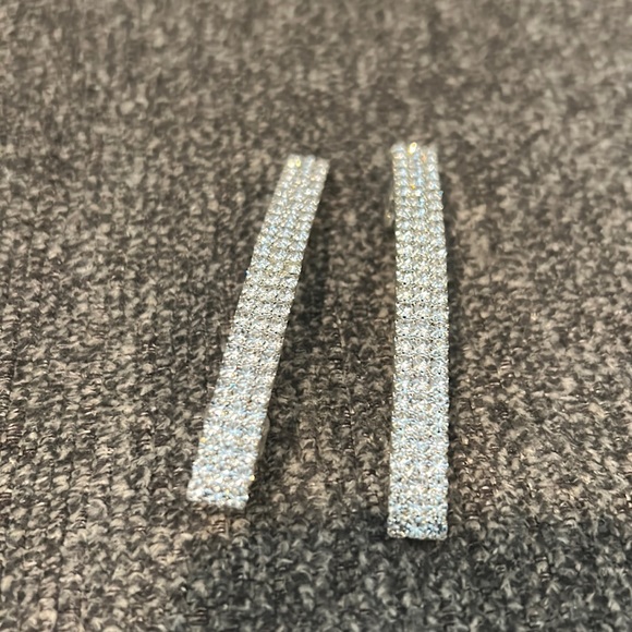 Brand New 2-pack of Rhinestone Barrettes. Clips on Back as shown in picture. - Picture 1 of 5